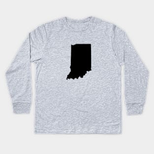 Indiana Black Kids Long Sleeve T-Shirt